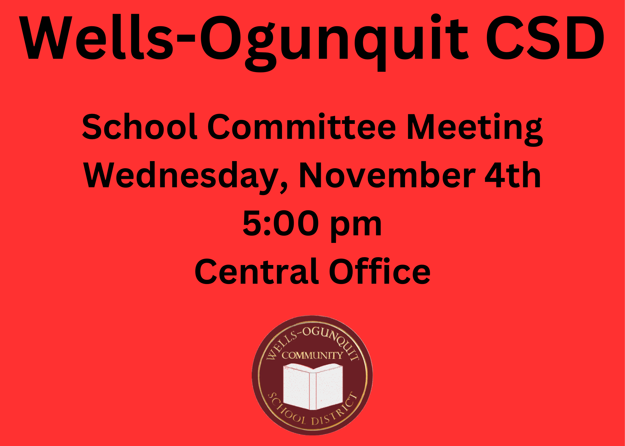 WOCSD School Committee Meeting November 26